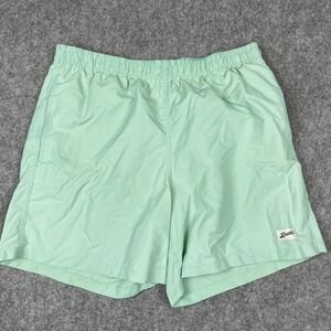 Bather Swim Trunks Men's Lg Mint Green Lined Drawstring Polyester Preppy Summer
